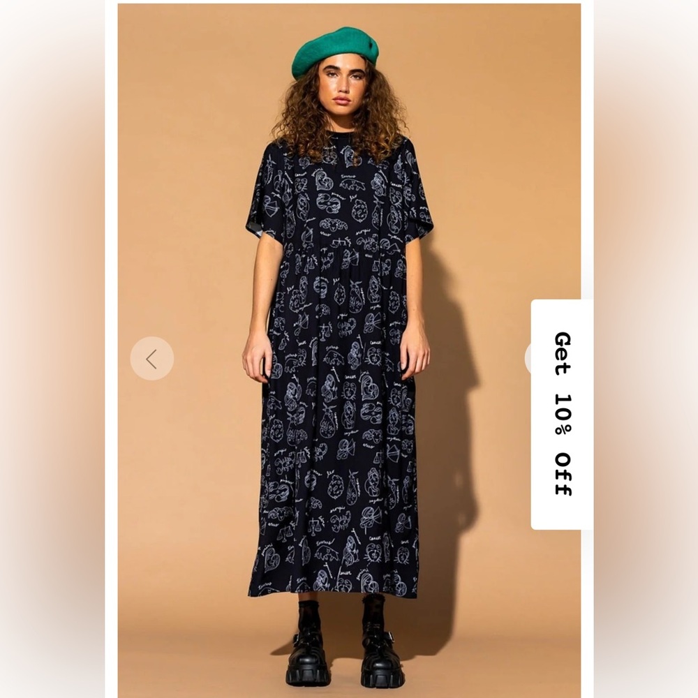BNWT - Never Too Much Oversized Dress in Zodiac Love